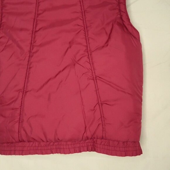 Vintage Sears Puffer Vest Red Snap Front 70s 80s Outerwear Retro Women's Small - Picture 9 of 11